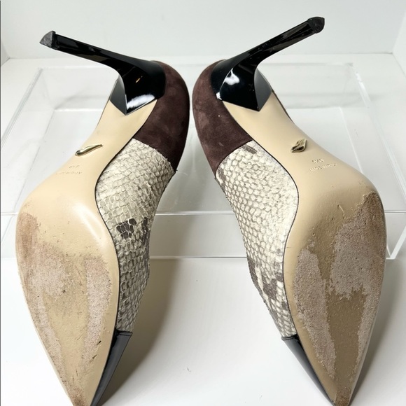 Diane Von Furstenberg Suede, Patent and Reptile Print pumps, 8.5 - Picture 6 of 7